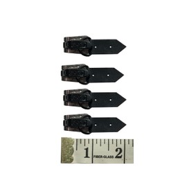 4 x Heavy Duty Hinged Spring Action Black Metal Hooks & Eyes Closure Clasp for Fur Thick Leather Coat Wool Cape Stole Crafts