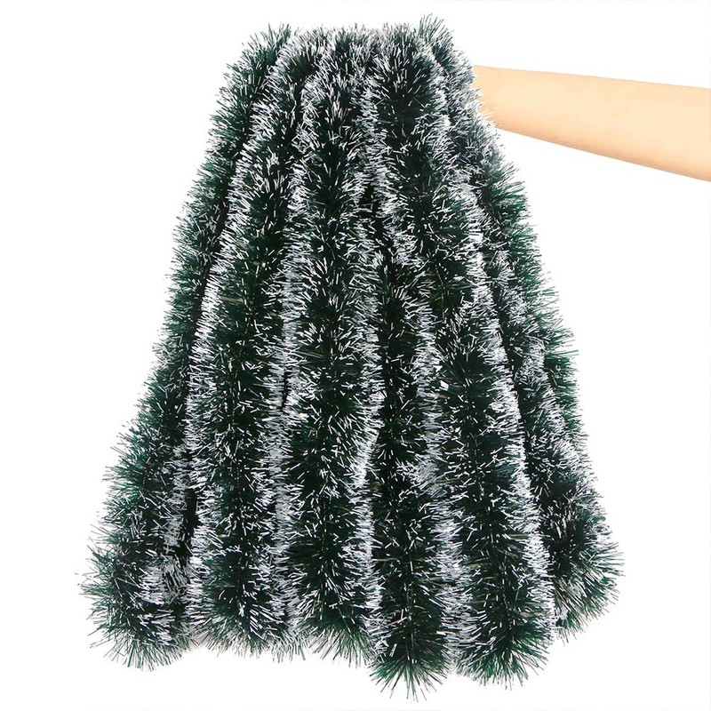 CCINEE Artificial Christmas Garland with Snow for Mantle Stairs Fireplace