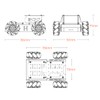 Mecanum Wheel Chassis Car Kit with TT Motor, Aluminum Alloy