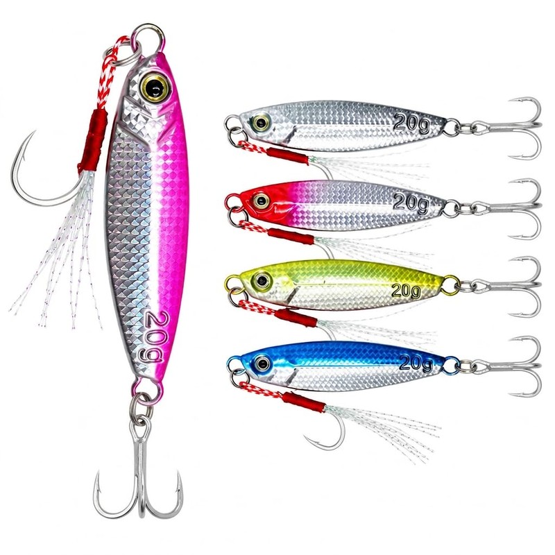 5PCS Sea Fishing Lures 20g Metal Fishing Spinners Tackle with