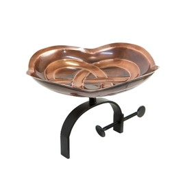 Achla Designs BB-11-OR Dara Bracket Railing Mount Birdbath, Copper, Black