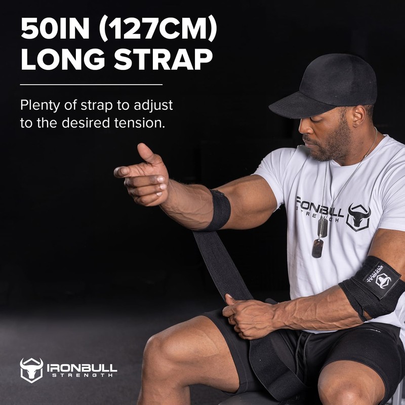 Elbow Wraps for Weightlifting (1 Pair) - 50" Elastic Elbow