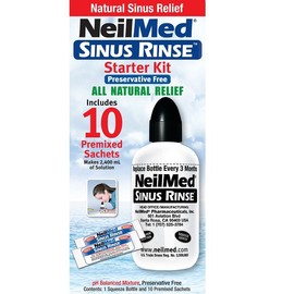 NeilMed Sinus Rinse Starter Kit (Squeeze Bottle + Premixed Sachets X 10)