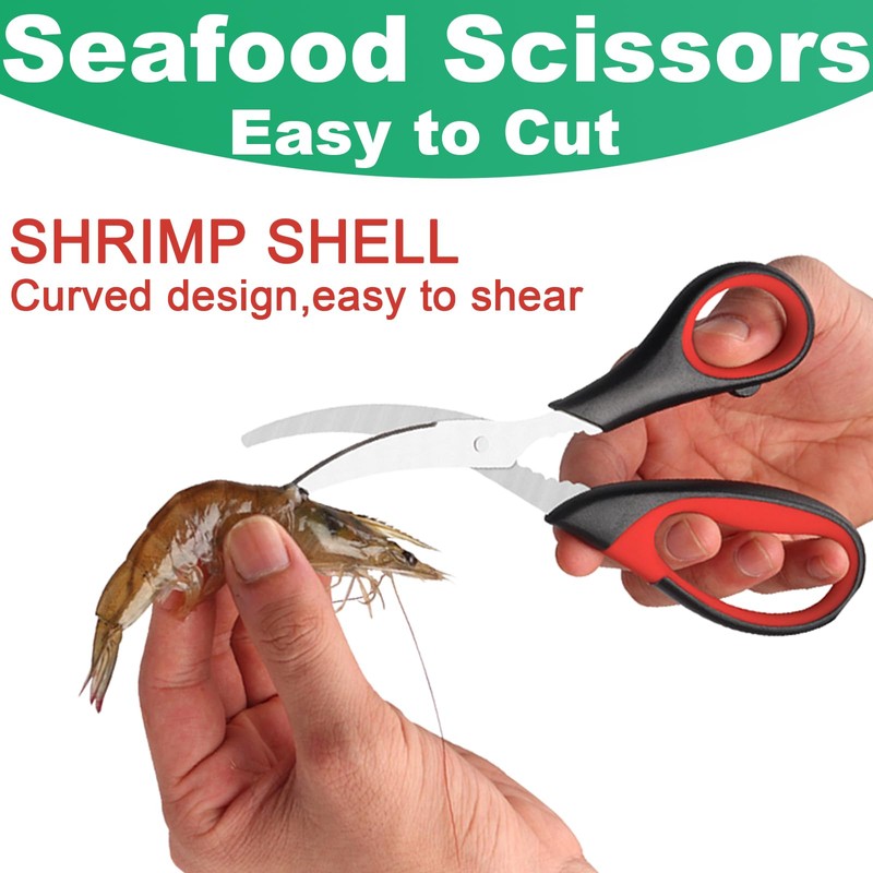 Heavy Duty Poultry Shears Seafood Scissors 2pcs set,Kitchen Shears for