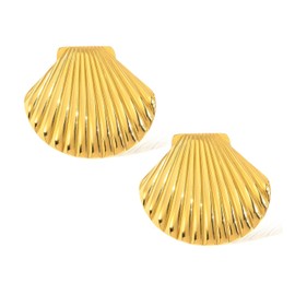 GLORIG Gold Sea Shell Earrings for Women Nautical Earrings Chic Gold Ocean Studs Earrings Beach Earrings Summer Statement Fashion Jewelry Gift