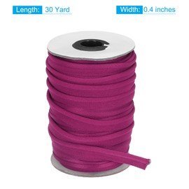 sourcing map Piping Cord Trim 30 Yards 1/2 Inch Piping Tape for Sewing DIY Crafting Fabric Edge Trim Fuchsia