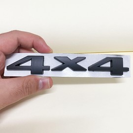 Fidida 2PC 4x4 Emblem 3D Metal Car Decal Badge Sticker Fit for Universal 4X4 Car Black