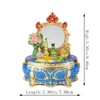 QIFU Blue Dressing Table Trinket Box Hinged, Hand Painted Enamel