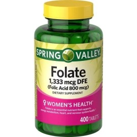Acido Folico 800mg 400 Tabs Mujer Prenatal Spring - de, y,