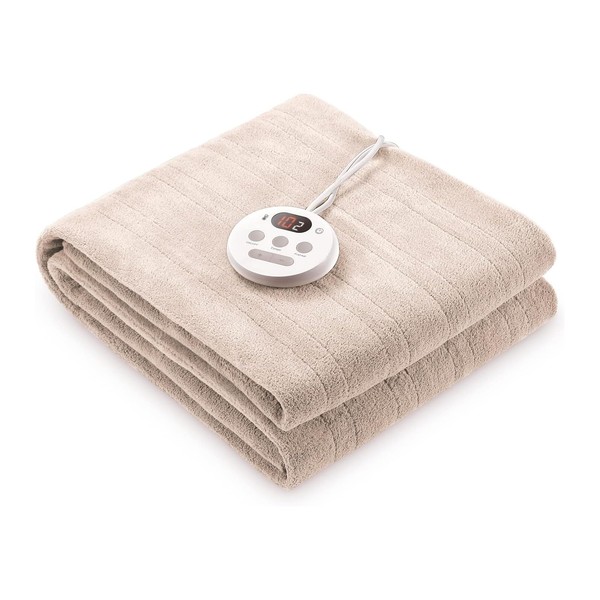 CURECURE Heated Mattress Pad Twin Size Comfort Coral Fleece 10