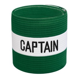VerteLife Captains Armband，Unisex Captain Armbands Adjustable Velcro Football Captain's Armband Adult & Junior Sport Arm Band for Hockey Rugby Multiplayer Ball Games - Green