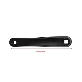 Bicycle Crank Arm, Aluminium Alloy Bicycle Left Hand Crankset, Single Speed Crankset, Cycling Accessories (Black-Square Hole)