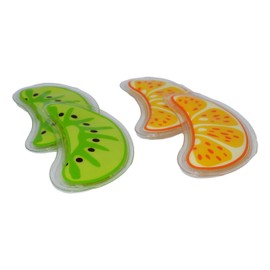 CALA - parches/almohadillas para ojeras, caliente y frío (2 pares, naranja y kiwi)