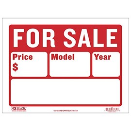 BAZIC 9" X 12" For Sale Sign (2-Line) (S-2)