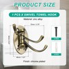 PATIKIL Swivel Wall Hooks Foldable Towel Hook Clothes Hanger Wall