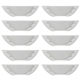 VOBUYING Universal Pot Lid Organizer for Cabinet, 10 Pcs Pan Lids Organizers Inside Cabinet Door Wall Mount Pots Top Storage Rack Holder for Kitchen, Fits 6" to 13.5" (10pcs white)