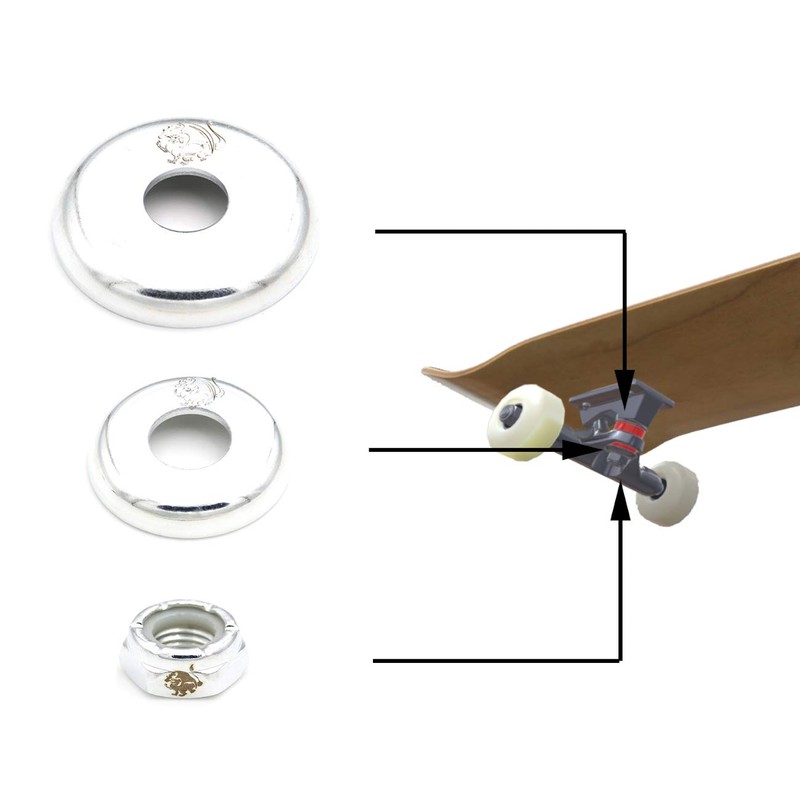 Skateboard Kingpin Nuts Truck Cup Washer Replacement Kit for Skateboard