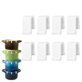 8pcs Silicone Dutch Oven Lid Protector Clips, Pot and Pan Protectors for Stacking, Dutch Oven Accessories, Pan Lid Lifter, White Silicone Pan Protectors