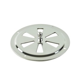 MARINE CITY Portable 304 Grade Stainless Steel Polished Round Butterfly Vent with Center Knob Shutter Vent (6 Inches)