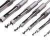Garosa 7Pcs Square Hole Mortise Chisel Drill Bit Woodworking Hole