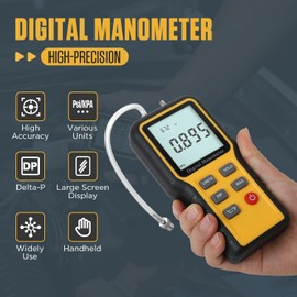 Manometer Gas Pressure Tester，Manometer HVAC，Digital Manometer Gas Pressure Tester，Manometer LP Gas Pressure Tester，Digital Manometer HVAC for Temperature and Pressure Testing