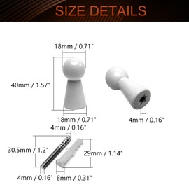 MroMax Natural Wooden Coat Hooks Wall Mounted Vintage Hat Rack Towel Hooks for Hanging Door Closet Bathroom White 30Pcs