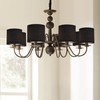 LAMPWELL KETTE Clip-on Chandelier Fabric Lamp Shades,Set of 6,Small Drum,5.4"×5.4"×H5.2",TC