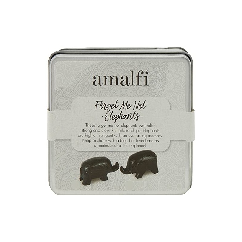 Amalfi EMDE 07 S/2 Forget Me Not Elephants, Black