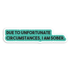 2 x 10cm Funny Sober Joke Vinyl Stickers - Motivation Positive Quote Blue Green Teal Sticker #70728