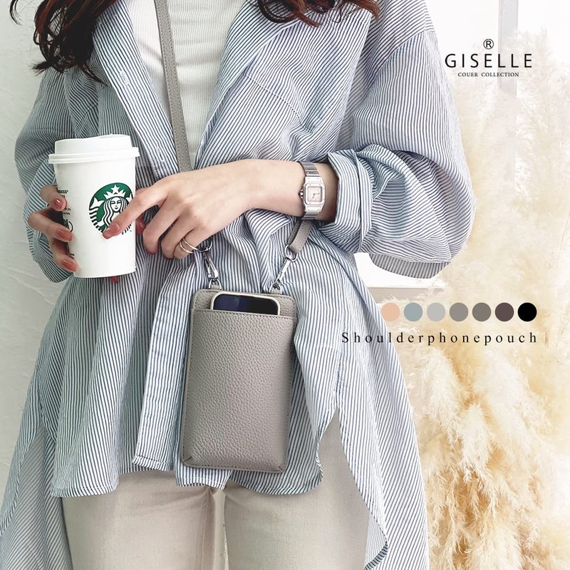 Giselle Women’s Smartphone Shoulder Bag, Pouch, Pochette, Lightweight, Crossbody Hanging,