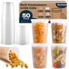 Dyrfolm 50 Pack Deli Containers with Lids,32oz Plastic Food Storage