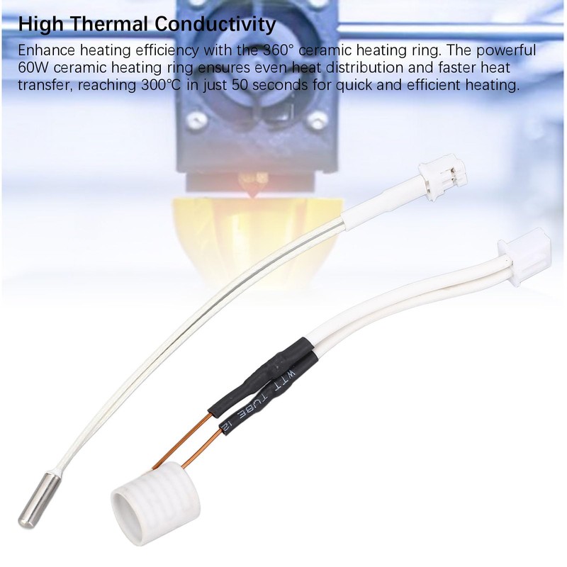 Ender-3 V3 KE Round Ceramic Heating Ring Thermistor Wire Kit