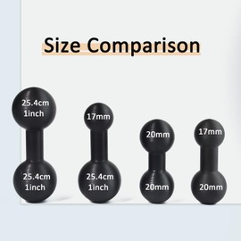 HYS Aluminum Alloy 20mm Ball to 17mm Ball Adapter Extension Connector, Compatible with 20mm or 17mm Ball Socket Arms, for Garmin and Other GPS Devices with 17mm Ball Connections