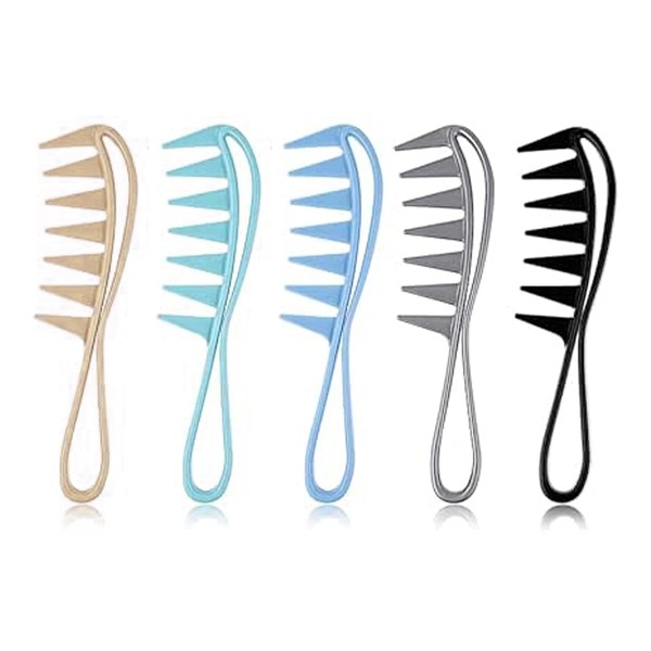 Visxcnu Pack of 5 Wide Teeth Combs Salon Large Combs