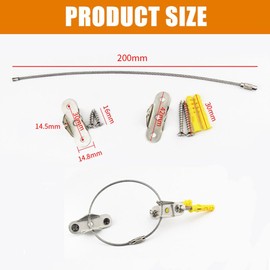 6 PCS Furniture Straps, Baby Proofing Metal Anti-Tip Furniture Straps Kit for Baby Proofing & Pet Protecting, Anti-Shedding, Secure Bookshelf, Cabinet, Dresser