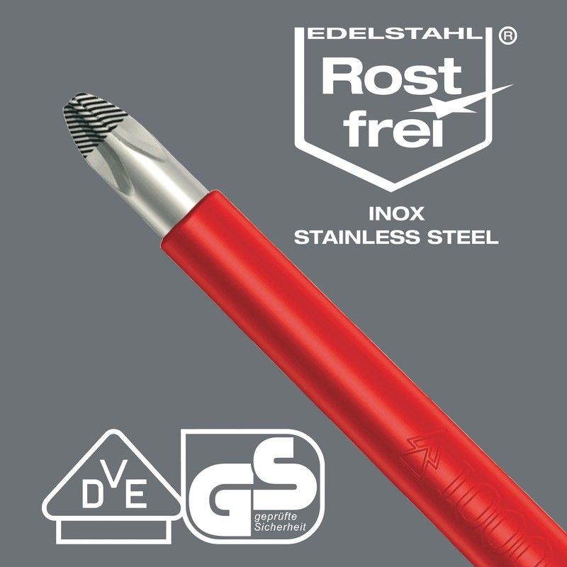 Wera 3162 i VDE PH Kreuzschlitz-Schraubendreher, Edelstahl, PH 1 x