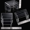 Clear Acrylic Display Risers, 2 Sets of 3 Showcase Shelf