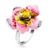 Pink Peony Flower Ring for Women Size 10 Birthday Party