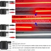 UWDESY 23.7in 5-Row Red White LED Tailgate Light Bar,Red Brake