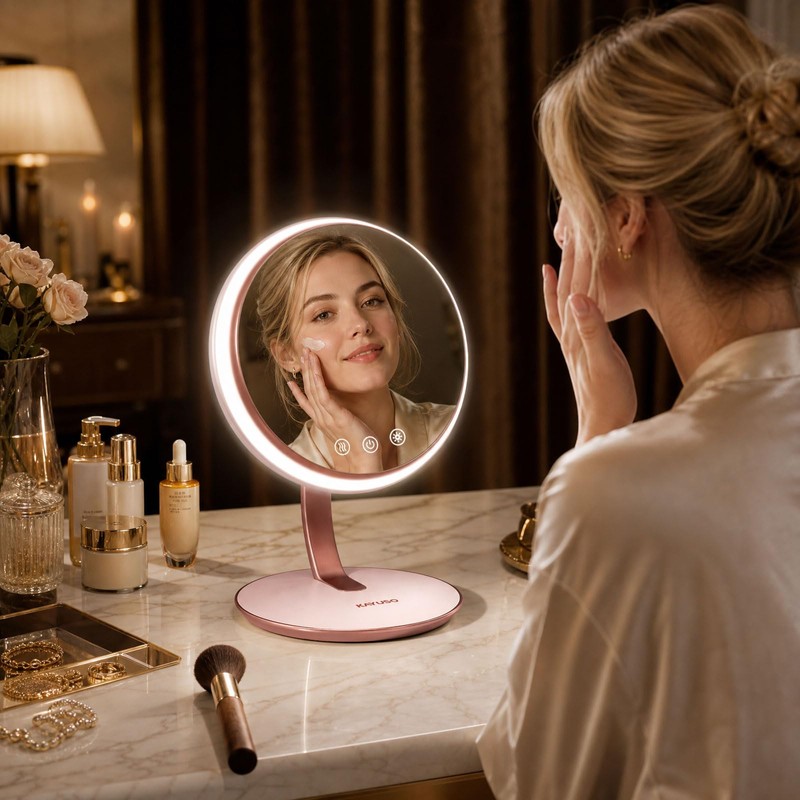 3-in-1 Heated & Cooled Face Mask Makeup Mirror