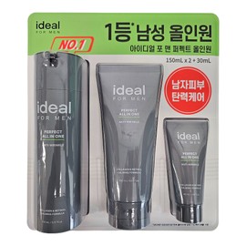 Ideal for Men Perfect All-in-One Milk 150ml 2pcs+30ml / Homme Men’s Skin Lotion / 아이디얼 포맨 퍼펙트 올인원 밀크 150ml 2개+30ml / 옴므 남자 스킨로션