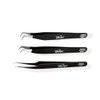 Non Slip Tweezers for Volume Lashes 4.25" Doe Foot |