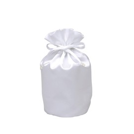 Omoido Reminder [Urn Cover Bag] Satin Bag, Cute and Perfect for Parts, Dress Up, White, 3.5 Inches