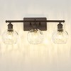 zeyu Farmhouse 3 Light Vanity Lighting, 21.4'' Bathroom Mirror Wall