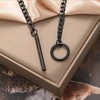 Black Long Necklaces for Women Gothic Stainless Steel Slip Chain