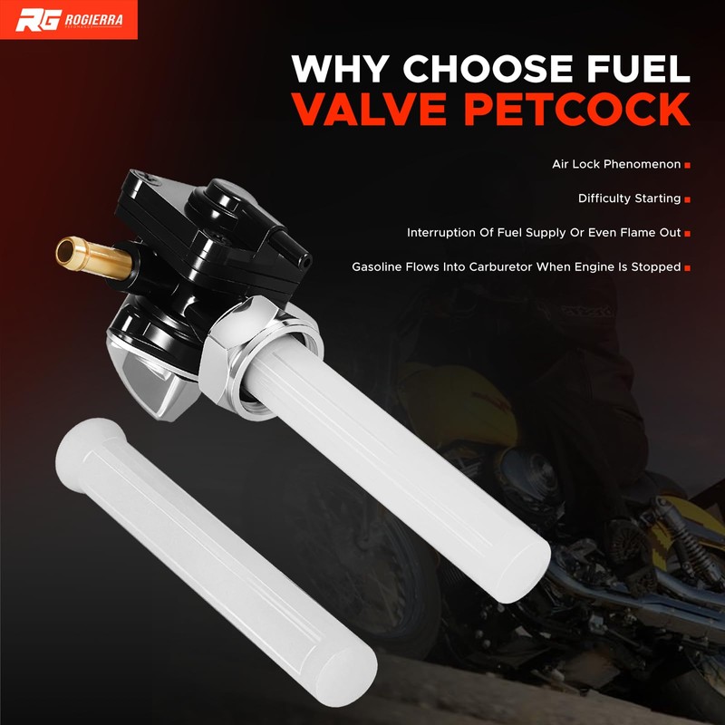 Fuel Valve Petcock with Male Thread Compatible with Harley FLST