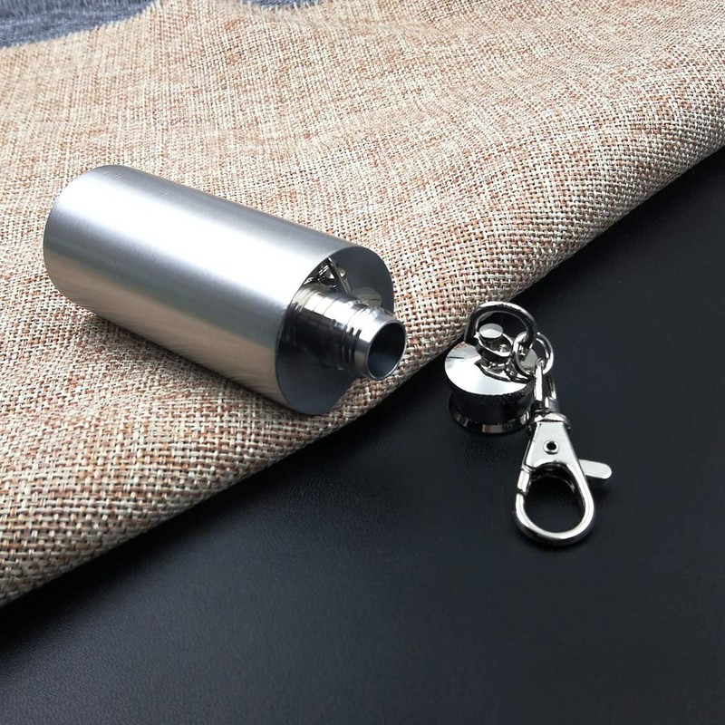 iSavage 1.5oz Hip Flask 18/8 Stainless Steel Cylinder Shaped Mini