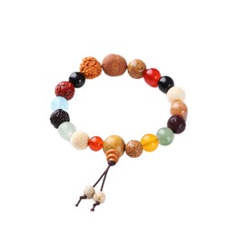 SMFYMY.L Boho Bracelets,Bodhi bracelet,Bead bracelet,Made from 18 different woods,Suitable for daily wear, women accessories, prayer, amulet