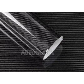 AUTOGOODY 108" x 60" Super Gloss 7D Black Carbon Fiber Vinyl Air Bubble Free 9ft x 5ft 6D