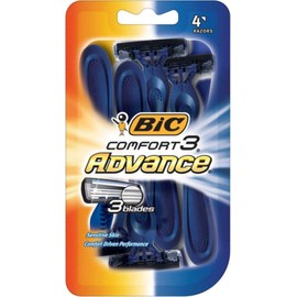 Bic Comfort 3 Advance Disposable Razor, 4 each (Value Pack of 12)
